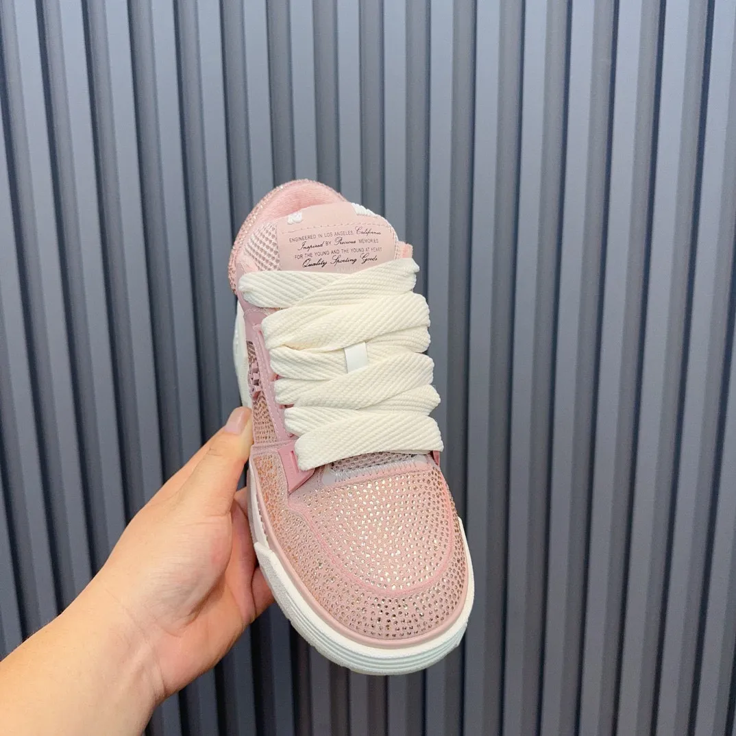 Men's men's shoes 💰800 AMIRI Amir Couple's new hot brick high street sneakers with bone sports shoes, toe-layer cowhide upper, upper side bones, purely hand-stitched, with good three-dimensional effect, customized metal LOGO, code number 35-44 (45, 46 customized)